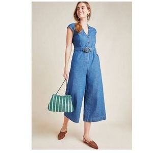 Anthropologie Pilcro Jinxed Denim Jumpsuit